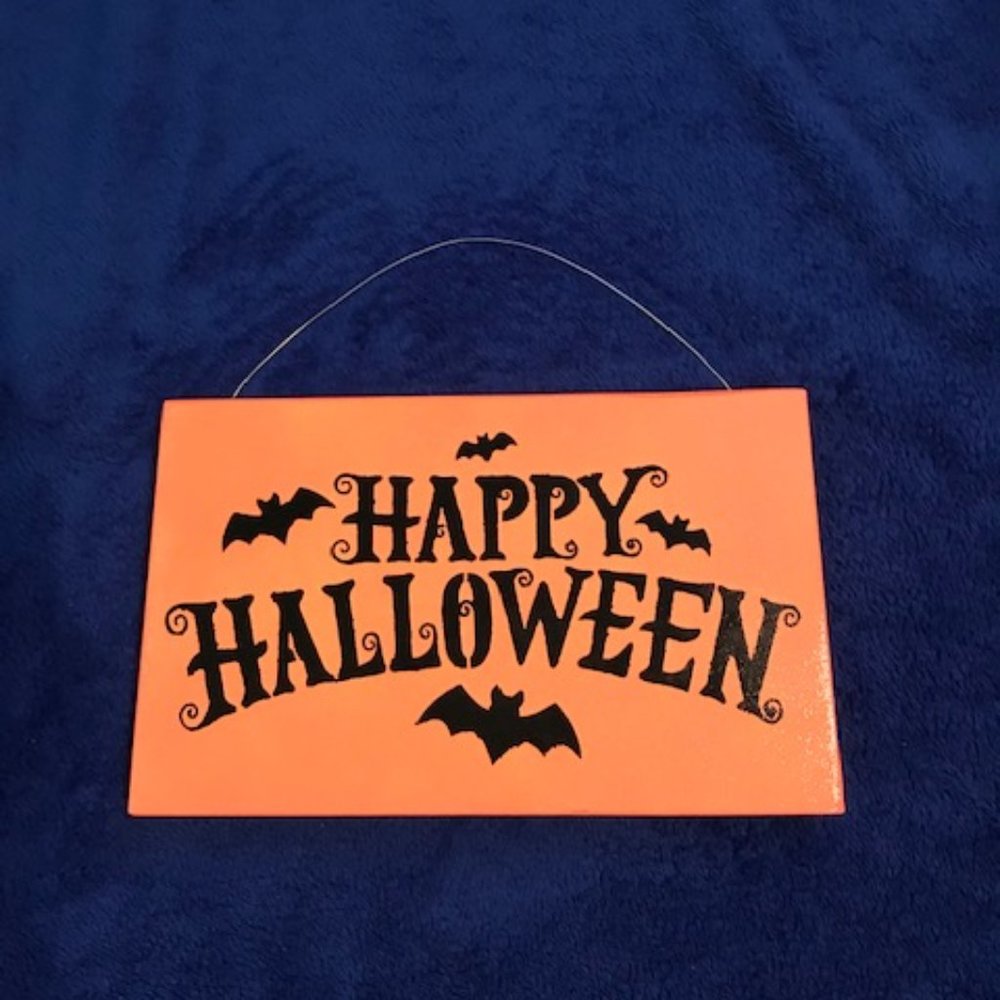 Happy Halloween Orange Sign 🎃